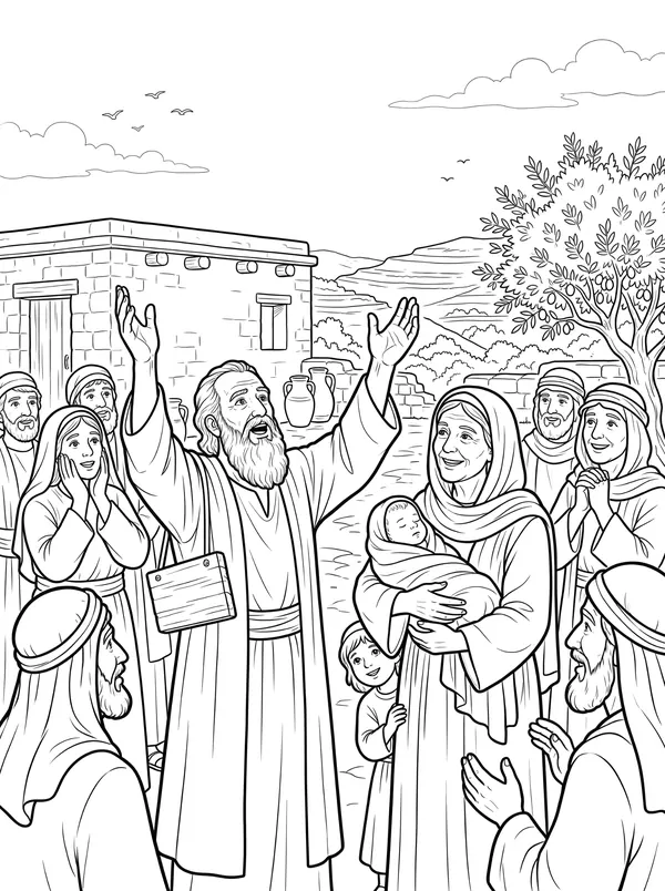 John Is Born coloring page
