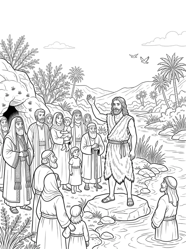 John Prepares the Way coloring page