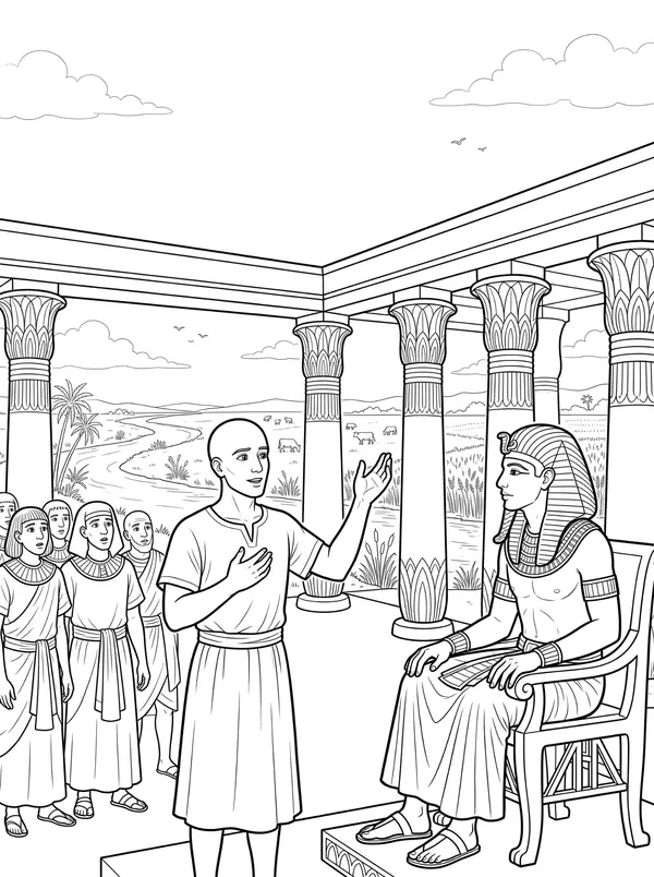 Pharaoh’s Dreams coloring page