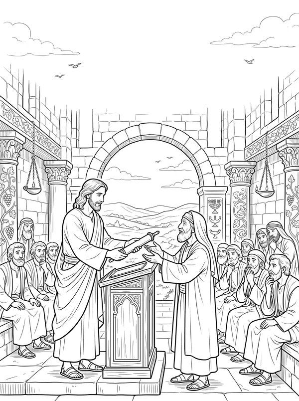 Rejected at Nazareth coloring page