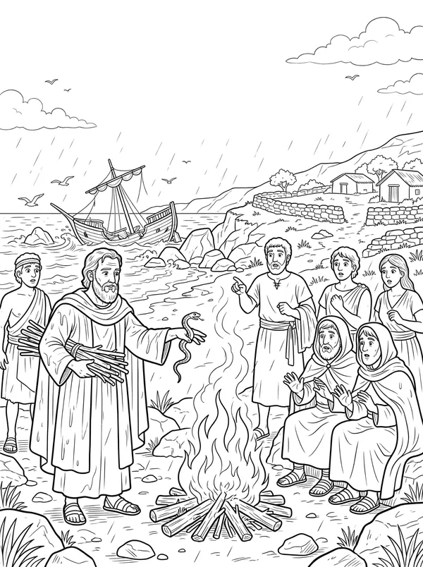 Safe on Malta coloring page