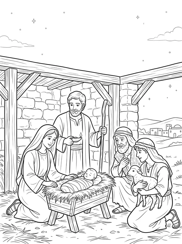 The Christmas Story coloring page