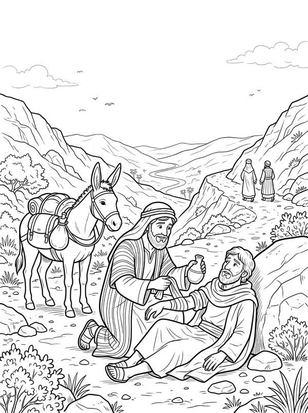 The Good Samaritan coloring page