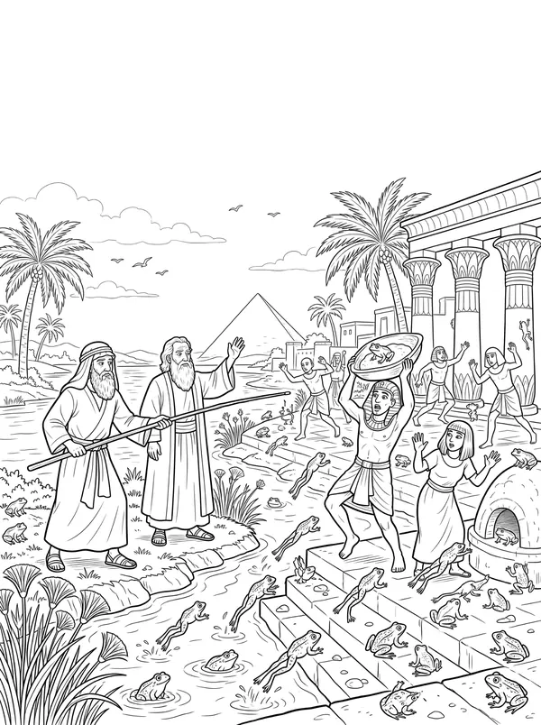 The Plagues on Egypt coloring page
