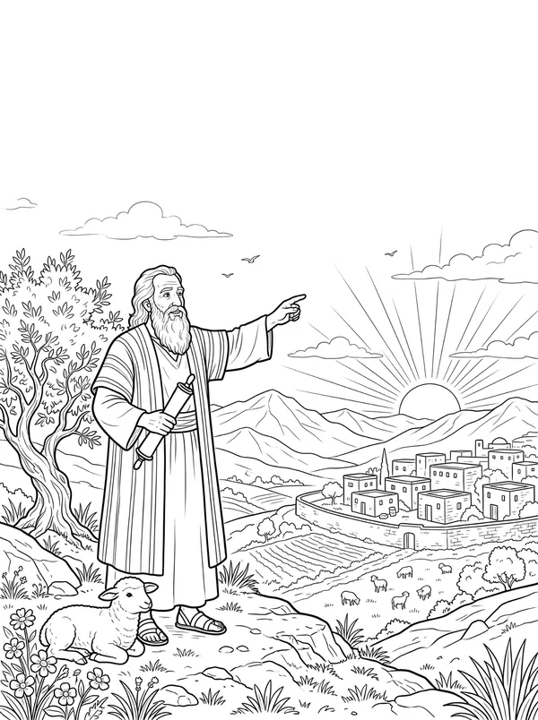 The Promise of a Saviour coloring page