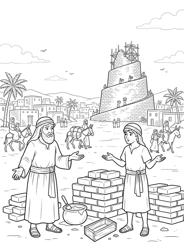 The Tower of Babel coloring page