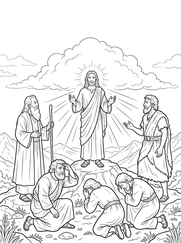 The Transfiguration coloring page